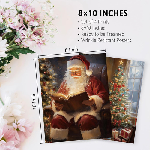 Vintage christmas santa tree - santa,