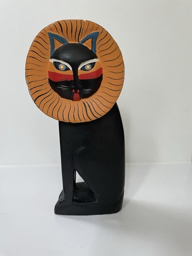 Hand painted wooden - , lion