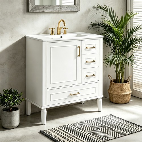 Bathroom cabinet with sink - sink, 30"
