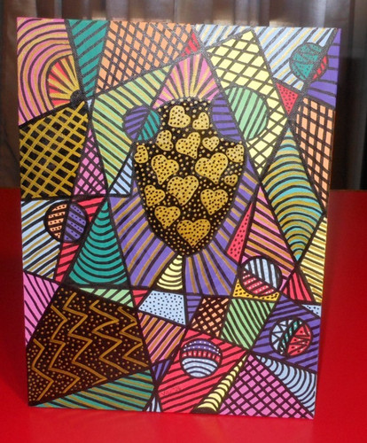 Original acrylic painting pop - acrylic,