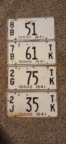 1954 idaho license plates lot - idaho,
