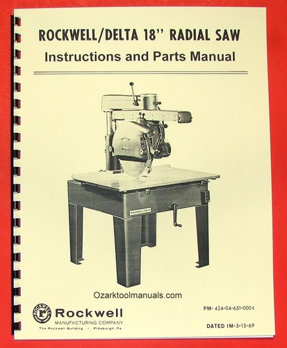 Rockwell delta radial arm - 18",