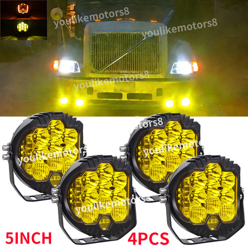 Yellow led driving - 5",