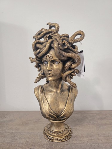 Medusa bust statue gold greek - bust,