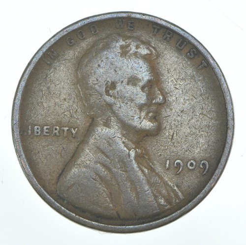 1909 vdb lincoln wheat cent - 1909, g+