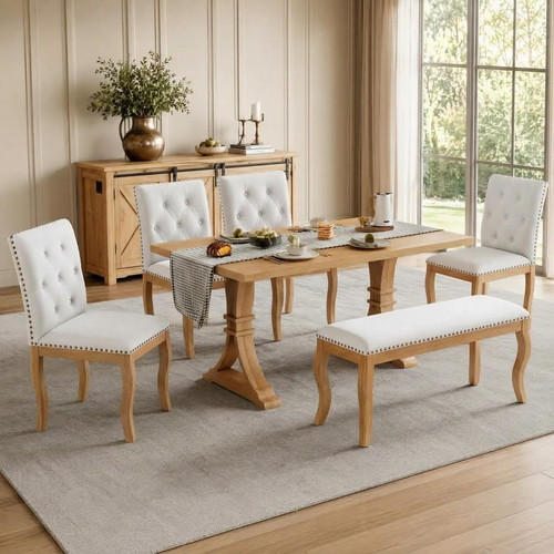 Piece dining table set - 6‑piece,