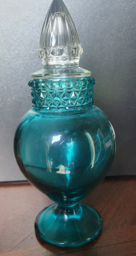 Antique turquoise blue tiffin - antique,