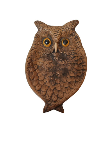 Owl ceramic spoon rest trinket - owl,