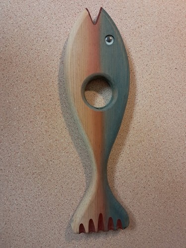 Unique wood fish wall decor - wood,