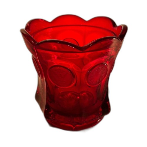 Fostoria ruby red coin glass - red,