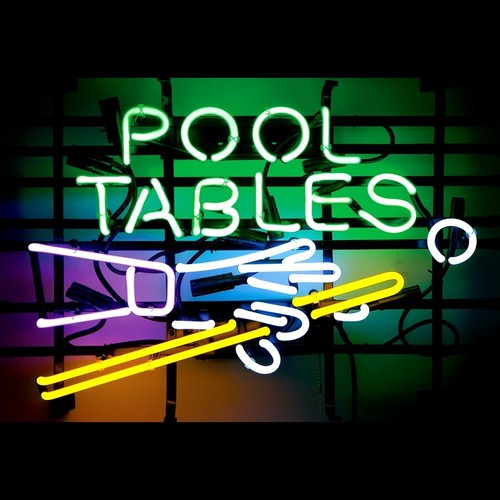 Pool tables billiards neon - billiards,