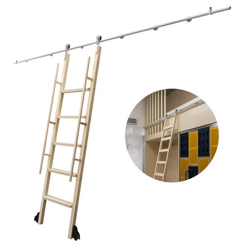 Stainless rolling ladder - ft,