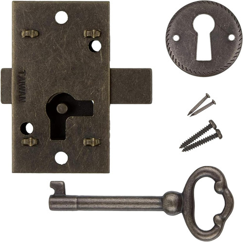 Small antique brass flush - small,