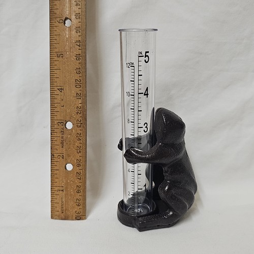 Cast iron frog garden statue - cast,