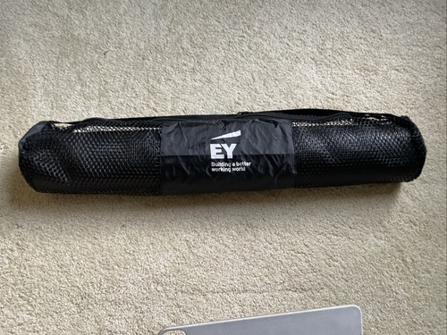 Black yoga exercise mat - black,