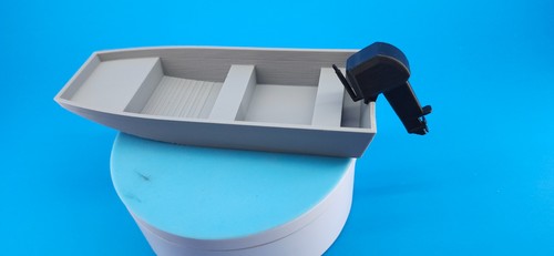 Inch john boat 3d - inch, printed