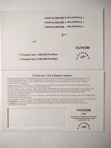 Fathom pinball machine german - fathom,