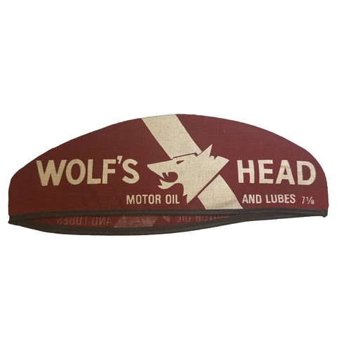 Wolf head red - white, &