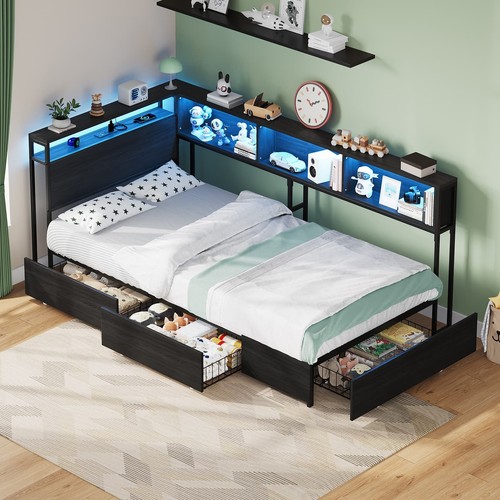 Twin corner bed frame - twin, with
