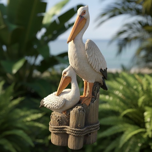 Hand crafted coastal pelican - coastal,