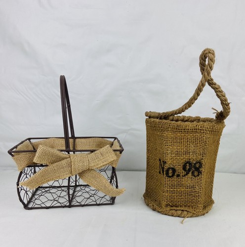 2pc farmhouse baskets - 2pc,