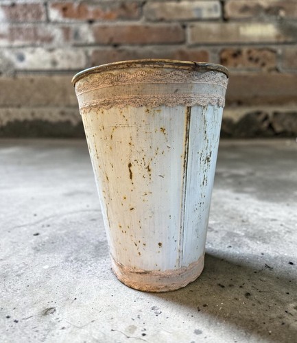 Vintage metal sap bucket - vintage,