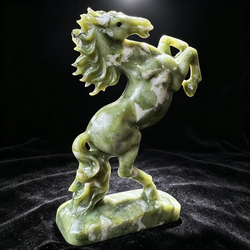 Natural jade horse - horse, figurine