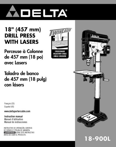 Delta drill press - drill, 18-900l