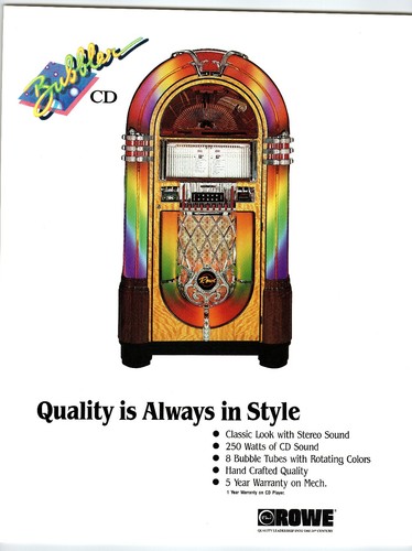 1980s rowe bubbler jukebox - 1980s,