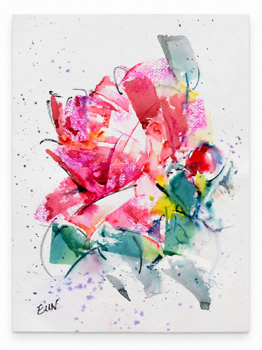 Original abstract rose flower - original,