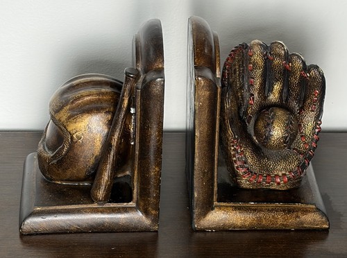 Vintage baseball bookends - baseball,