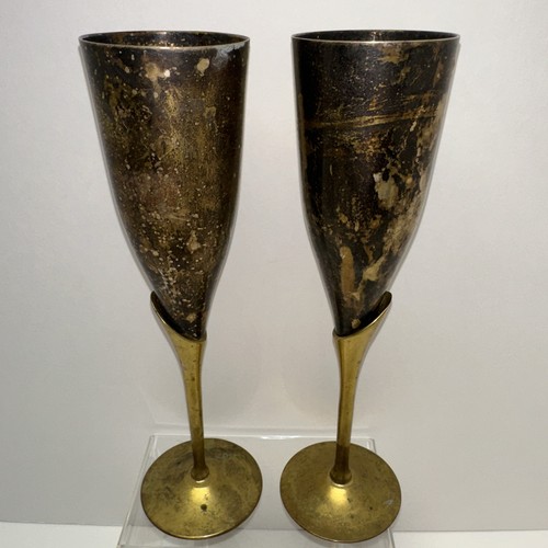 Vintage brass toasting - brass,