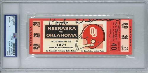 Bob devaney signed 1971 - devaney,