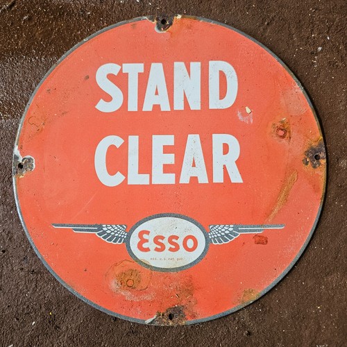 Vintage esso stand clear old - esso,