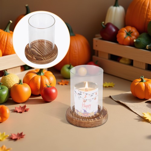 Glass cylinder candle holder - glass,