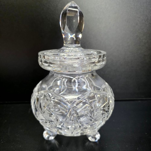 Cut glass crystal honey - honey, jar