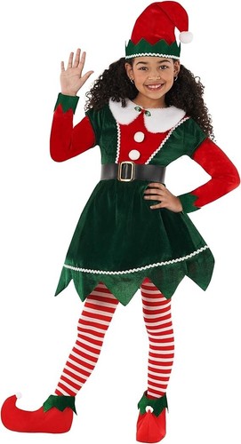 Girls christmas elf costume - girls,