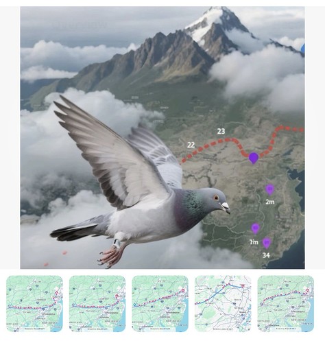 Racing pigeons gps real - 2x,