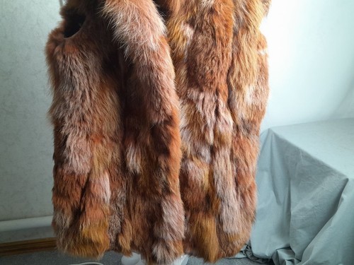 Real red fox fur vest - fur, womens