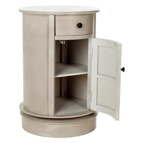 Drum end table round swivel - w,