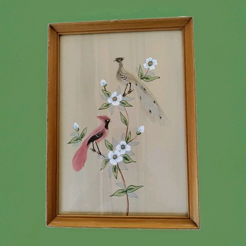 Vtg feathercraft framed bird - vtg,