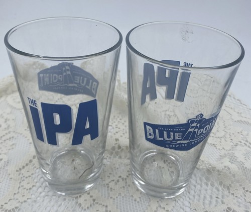 Pint glass blue point - pint, (2)