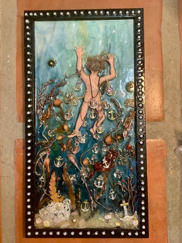 Undersea mixed media resined - undersea,