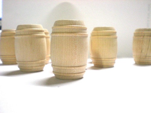Wood barrel for dollhouse - 25, *dollhouse