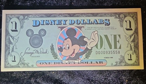 1988 disney dollar - disney,