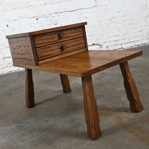 Rustic ranch oak step end - ranch,