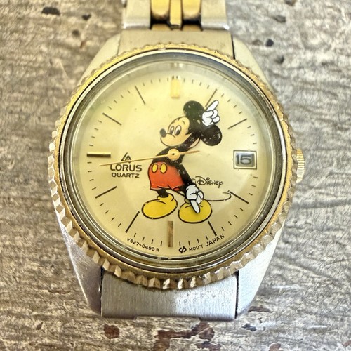Vintage lorus quartz mickey - lorus,