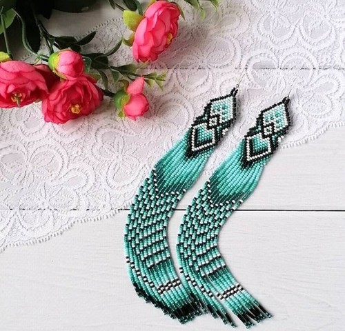 Tribal earrings native large - tribal,