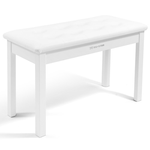White wooden duet piano - white,