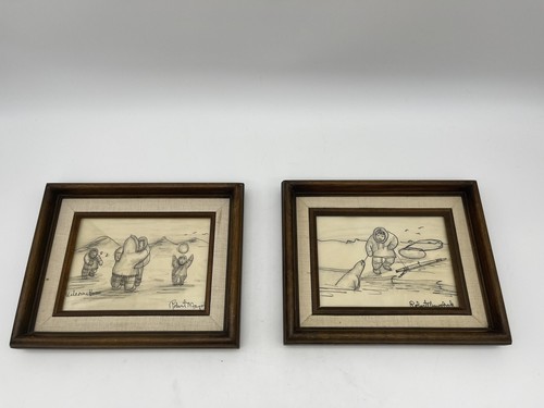 Vtg framed alaskan - alaskan, artist